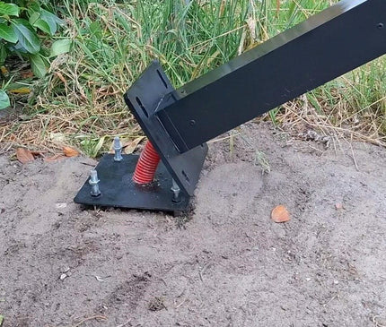 Alarm SystemExpert.co.uk Mât de caméra carré avec ancre basculante 4 mètres Noir