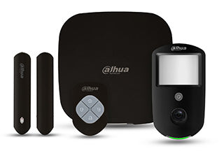 Dahua Dahua ART-ARC3800H-03-CAM-FW2(868) Kit d'alarme sans fil noir, avec Hub 2, WiFi/LAN et PIRcam