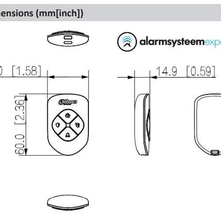 Dahua Dahua DHI-ARA24-W2(868) Wireless Keyfob