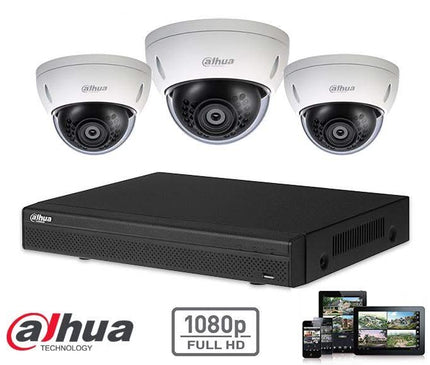 Dahua Dahua Full HD-CVI Kit 3x Dome 2 Megapixel Kamera Sicherheitsset