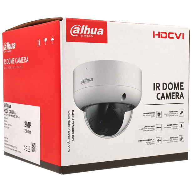Dahua Dahua HAC-HDBW1200EA-A, caméra dôme HDCVI 2MP 2.8mm Full HD