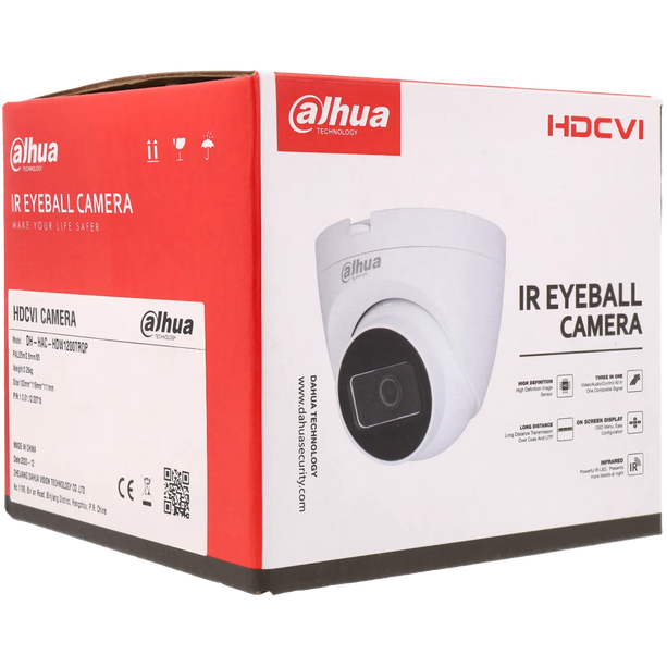 Dahua Dahua HAC-HDW1200TRQ, 2MP 2.8mm, HD-CVI, Eyeball, 25m IR, coaxial
