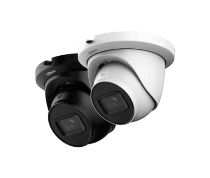 Dahua Dahua IPC-HDW2441TM-S 4MP IR WizSense Turret IR-LEDs, SD-Steckplatz, PoE, integriertes Mikrofon. Schwarz