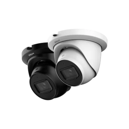 Dahua Dahua IPC-HDW2441TM-S 4MP IR WizSense Turret IR-LEDs, SD-Steckplatz, PoE, integriertes Mikrofon. Schwarz