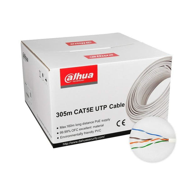 Dahua Dahua Netwerkkabel CAT5E UTP kabel 305 mtr, 100% koper, solid aders