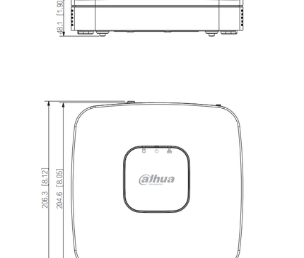 Dahua Dahua NVR2104-P-4KS3 Lite Series, 1x LAN 4x PoE Suitable for 4 IP cameras DEMO MODEL