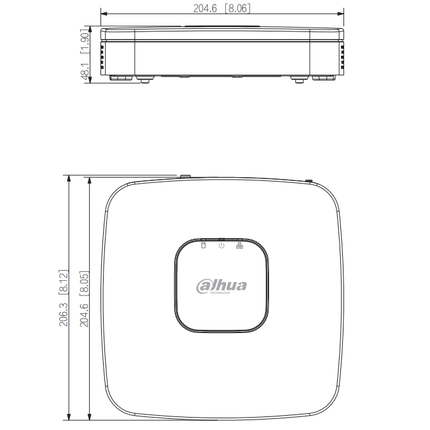 Dahua Dahua NVR2104-P-4KS3 Lite Series, 1x LAN 4x PoE Suitable for 4 IP cameras DEMO MODEL
