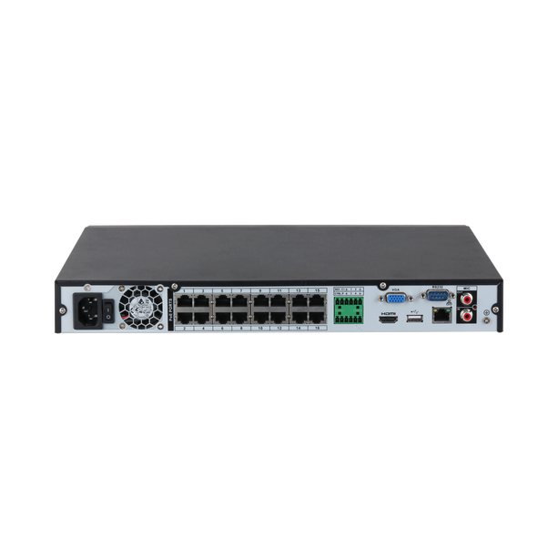 Dahua NVR4216-16P-EI, 16x PoE, ohne Speicher, geeignet für 16 IP-Kameras