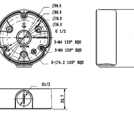 Dahua Dahua PFA135 montagebox voor buitentoepassing