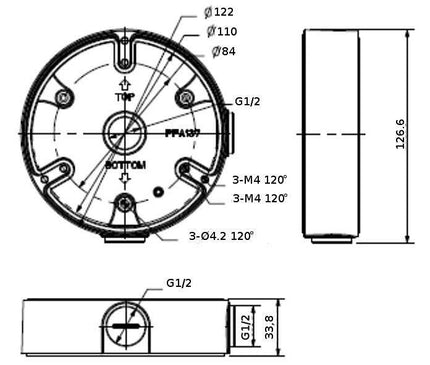 Dahua Dahua PFA137 mounting box for various camera models