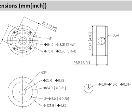 Dahua Dahua PFA5300R montagedoos Muur/montagedoos IP66