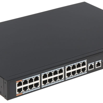 Dahua Dahua PFS4226-24ET-360,  24-port 100 Mbps + 2-port Gigabit PoE Switch, AANBIEDING