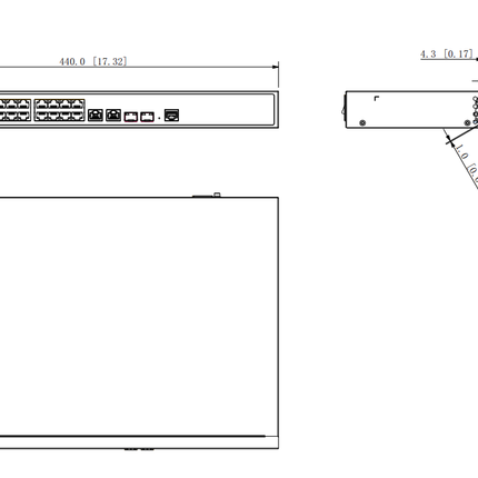 Dahua Dahua PFS4226-24ET-360,  24-port 100 Mbps + 2-port Gigabit PoE Switch, AANBIEDING