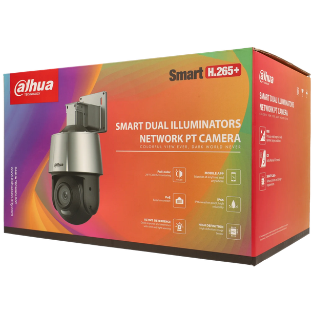 Dahua Dahua SD3A400-GN-A-PV, 4MP PT Beveiligingscamera met Slimme Verlichting en Sirene