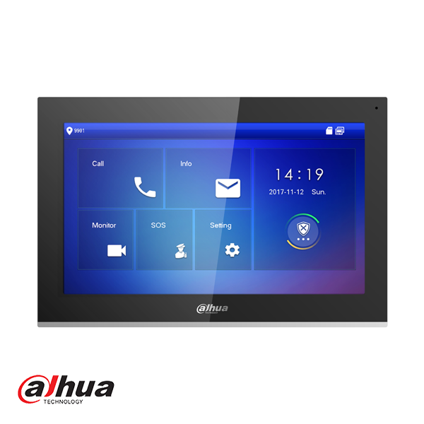 Dahua Dahua VTH5441G Binnenpost, 10 inch touch screen, Full HD, intern geheugen 8GB SD, SIP, PoE