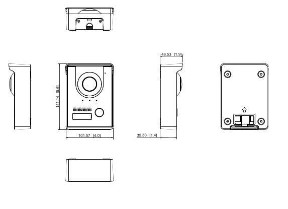 Dahua Dahua VTM05R Zwart Regenkap Opbouw t.b.v. VTO2202/2201