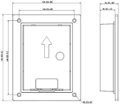Dahua VTM114, boîtier encastrable pour poste extérieur, couleur argent
