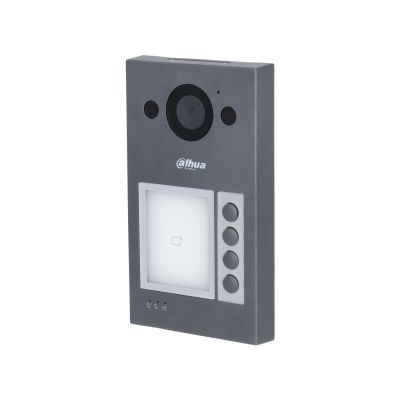 Dahua Dahua VTO3312Q-P, Interphone vidéo pour poste extérieur à 4 boutons PoE et 2 fils avec Proximité