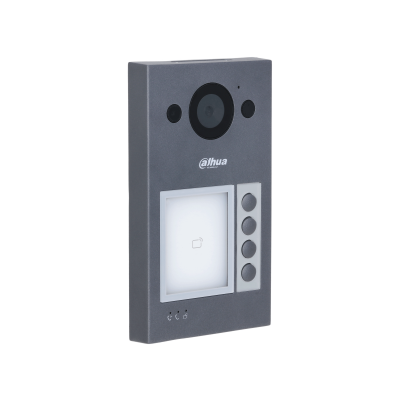 Dahua Dahua VTO3312Q-P, Interphone vidéo pour poste extérieur à 4 boutons PoE et 2 fils avec Proximité