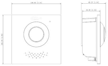 Dahua Dahua VTO4202F-P-S2 Video Intercom Camera Hoofdmodule