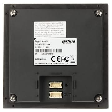 Dahua Dahua VTO4202FB-MK keyboard module Zwart