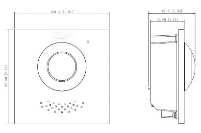 Dahua Dahua VTO4202FB-P-S2 Video Intercom Camera Hoofdmodule Zwart