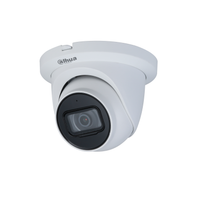 Dahua IPC-HDW2541TM-S-S2, 5MP Wizsense Turret IR LEDs 2.8mm, SD slot, Poe, Mic intégré.