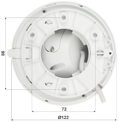 Dahua IPC-HDW2541TM-S-S2, 5MP Wizsense Turret IR LEDs 2.8mm, SD slot, Poe, Mic intégré.