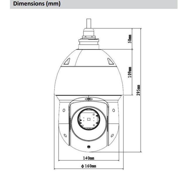 Dahua IPC-SD49225DB-HNY 2MP  Speed Dome 25x zoom. PTZ, Wizsense, PoE+