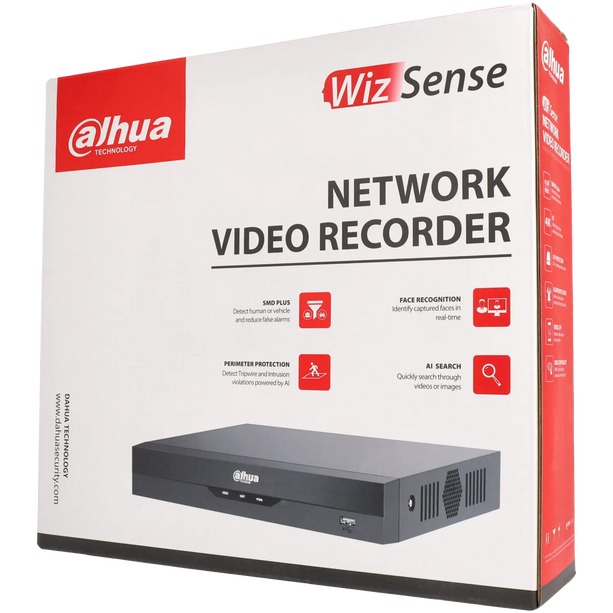 Dahua NVR2116HS-I2 1x LAN (Geen PoE) Geschikt voor 16 IP camera's, Slimme detectie met Wizsense
