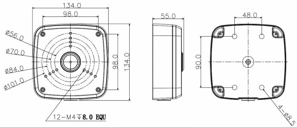 Dahua PFA122 montage box