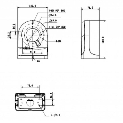 Dahua PFB205W Muursteun