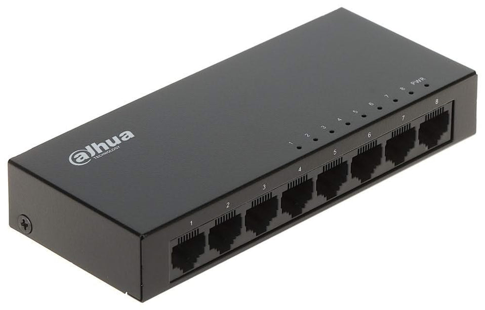 Dahua PFS3008-GT-V2, 8 Poorts Gigabit switch 1000Mbps
