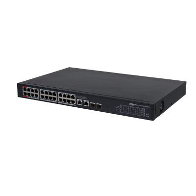Dahua PFS3228-24GT-360 24x PoE Gigabit Switch 360W 2x SFP and 2x RJ45 Uplink