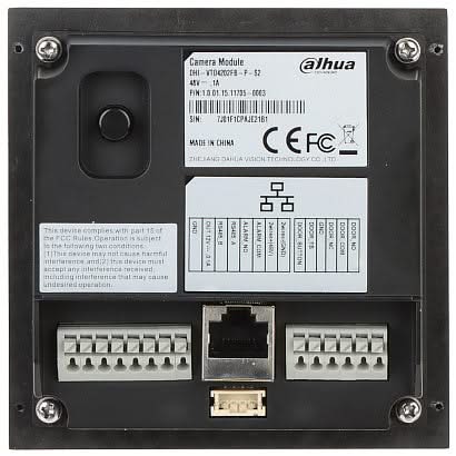Dahua VTO4202FB-P-S2 Video Intercom Camera Hoofdmodule Zwart