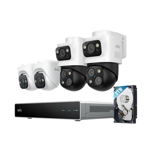 Eufy Eufy Beveiligingscamera set; PoE recorder, 2x Turret en 2x PTZ camera