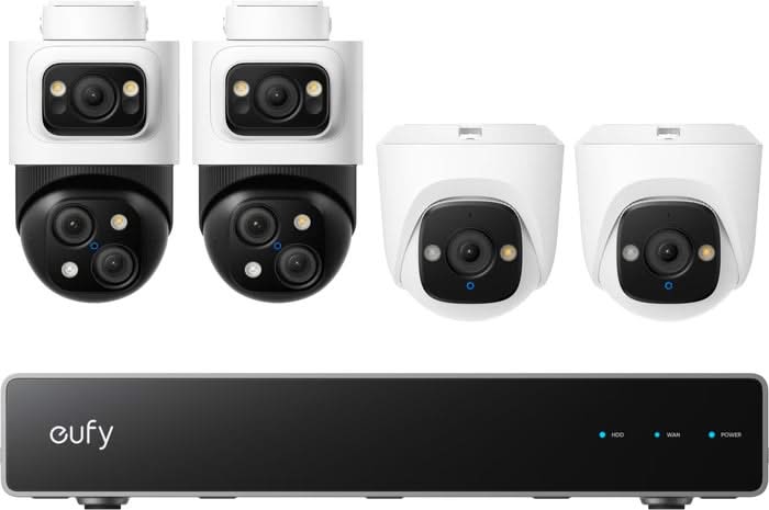 Eufy Eufy Beveiligingscamera set; PoE recorder, 2x Turret en 2x PTZ camera