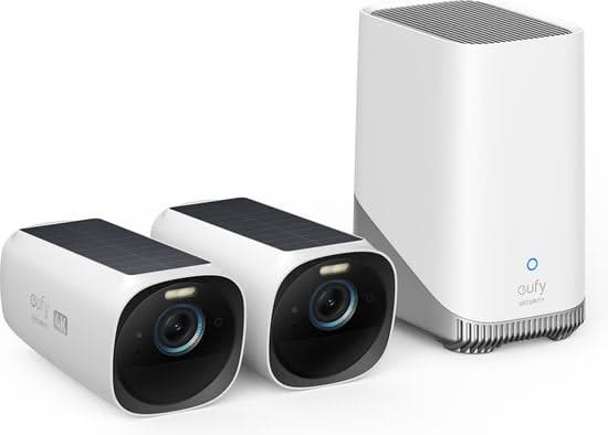 Eufy Eufycam E40, Duopack mit 2 drahtlosen 2K-Kameras und Homebase 3