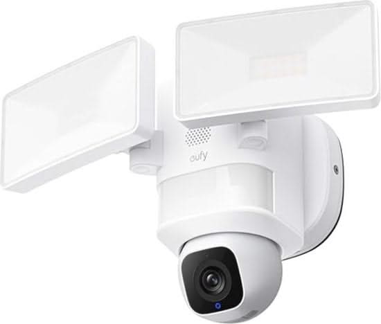 Eufy Floodlight Cam E30, caméra panoramique et inclinable WiFi avec projecteurs