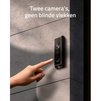 Eufy Eufy Videodeurbel Dual 2 Pro Add-on, 2K resolutie, oplaadbare batterij, uitbreiding op Homebase