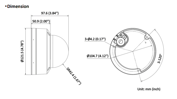 Hikvision DS-2CD2186G2H-ISU 2.8mm 8 MP DarkFighter AcuSense Dome Camera, PoE, Microfoon