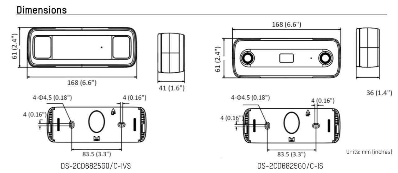 Hikvision DS-2CD6825G0/C-IS 2mp, Dual Lens, Binnencamera voor het tellen van mensen