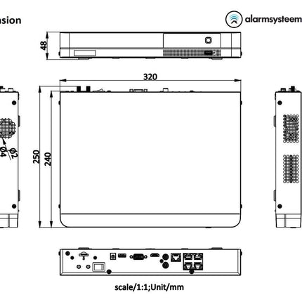 Hikvision DS-7604NI-K1/4P/4G 4 channel NVR with 4K HDMI 4G and PoE