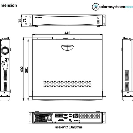 Hikvision DS-7732NXI-I4/16P/S Netwerk Video Recorder Acusense (NVR) 4 SATA, 4K Ultra HD