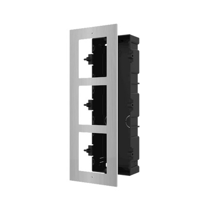 Hikvision DS-KD-ACF3/S Inbouwframe 3 modules RVS