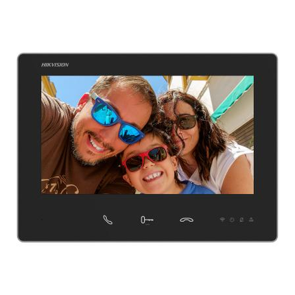 Hikvision DS-KH7300EY-WTE2, 2-Draads Modulaire intercom, zwarte binnenpost, WiFi