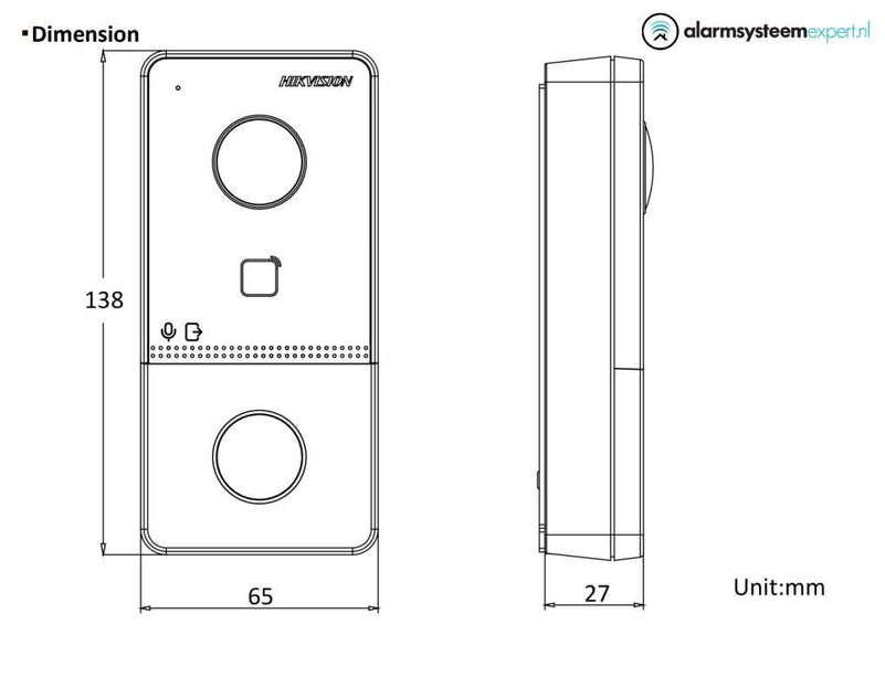 Hikvision DS-KV6113-WPE1 Video Intercom Kit PoE/12v WiFi