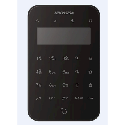 Hikvision DS-PK1-LT-WE Wireless LCD Keypad + Tag Reader Black