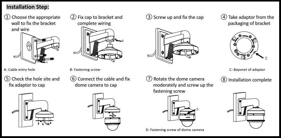 Hikvision Hikvision DS-1273ZJ-130TRL aluminum wall bracket