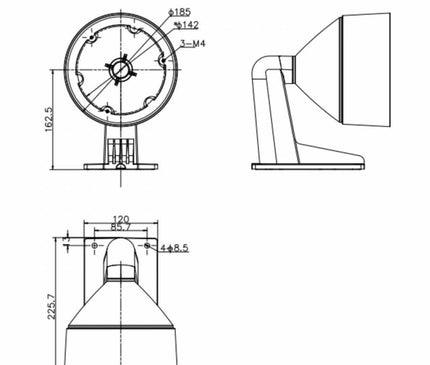 Hikvision Hikvision DS-1273ZJ-DM26 aluminium wandbeugel